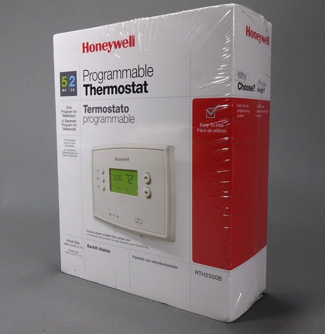 Honeywell Home RTH2300B 52 Day Programmable Thermostat White NEW
