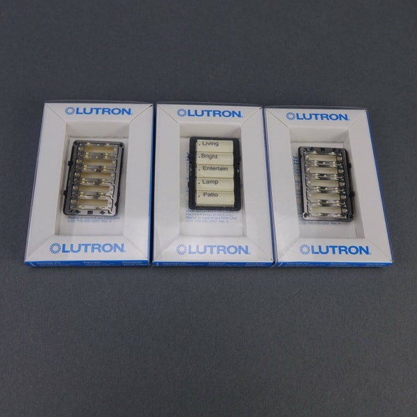 Set of 3 Lutron Wireless Lighting Master Control Keypad Panels QSGB-GEN-PL