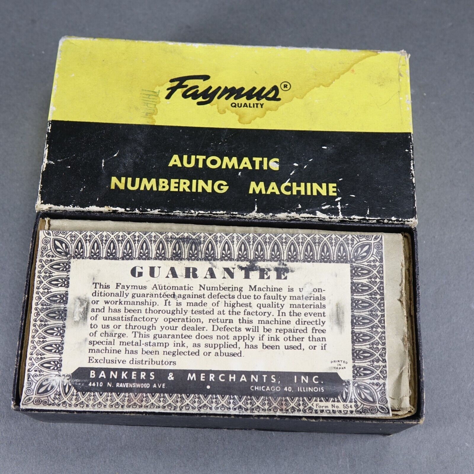 Vintage ~ Model A ~ FAYMUS Automatic Numbering Machine Vintage ~ Model A ~ FAYMUS Automatic Numbering Machine