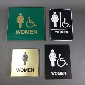 Lot of 4 Women Bathroom signs
