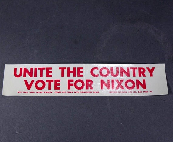 Vintage Nixon Campaign Decal Political Sticker Un… - image 2