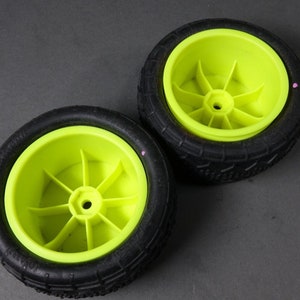 1/8 Scale Pair of Rear Buggy Wheels and Tires 85mm x 35mm