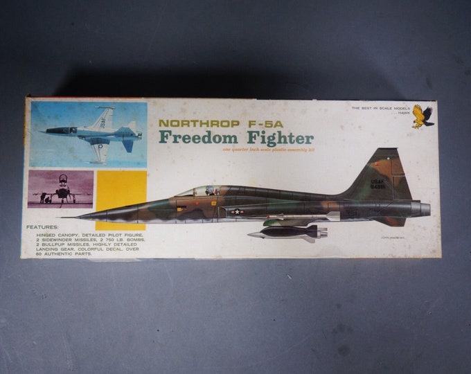 1966 Vintage Hawk Models 1/4 Inch Scale Northrop F-5A Freedom Fighter ...