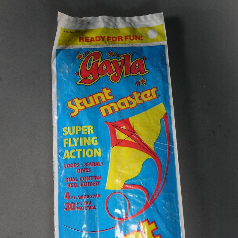 Vintage 1992 Gayla STUNT MASTER KITE Kite 48 Wingspan Etsy