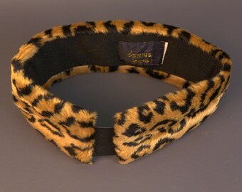 Vintage Dennis Basso Womens's Leopard Collar Headband