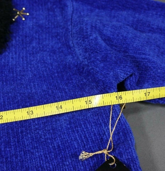 Christopher Radko Christmas Zipper Sweater Blue "… - image 8