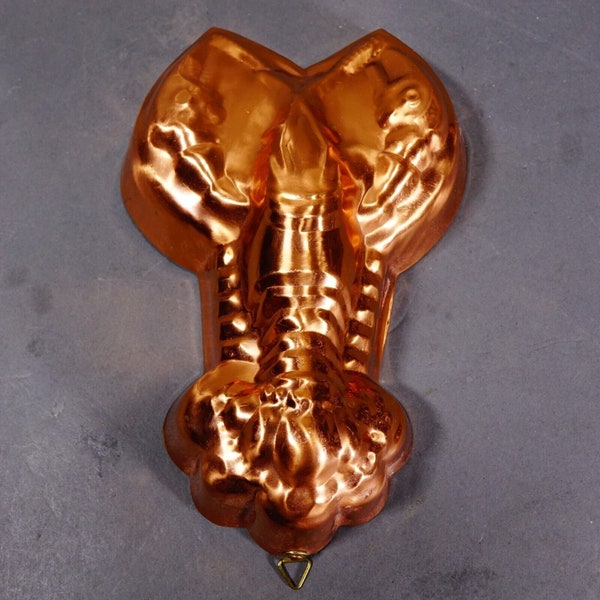 Vintage Copper 9" Lobster Mold Kitchen Country Farm Decor Jello