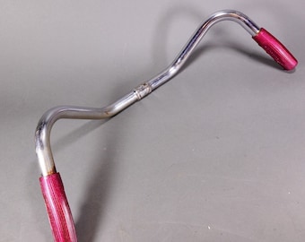 Vtg 1966 Schwinn Cruiser Bicycle Bike Handle Bars Chrome 24” Wide w/Purple Grips