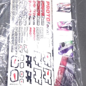 1/10-1/8 Decal/Sticker Sheet w/Wing -RC Model Car-Tamiya Decals kit PROTOFORM