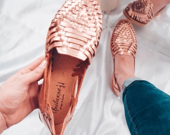 womens rose gold huaraches