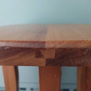 Stool Pierre CHAPO solid pine style Charlotte Perriand