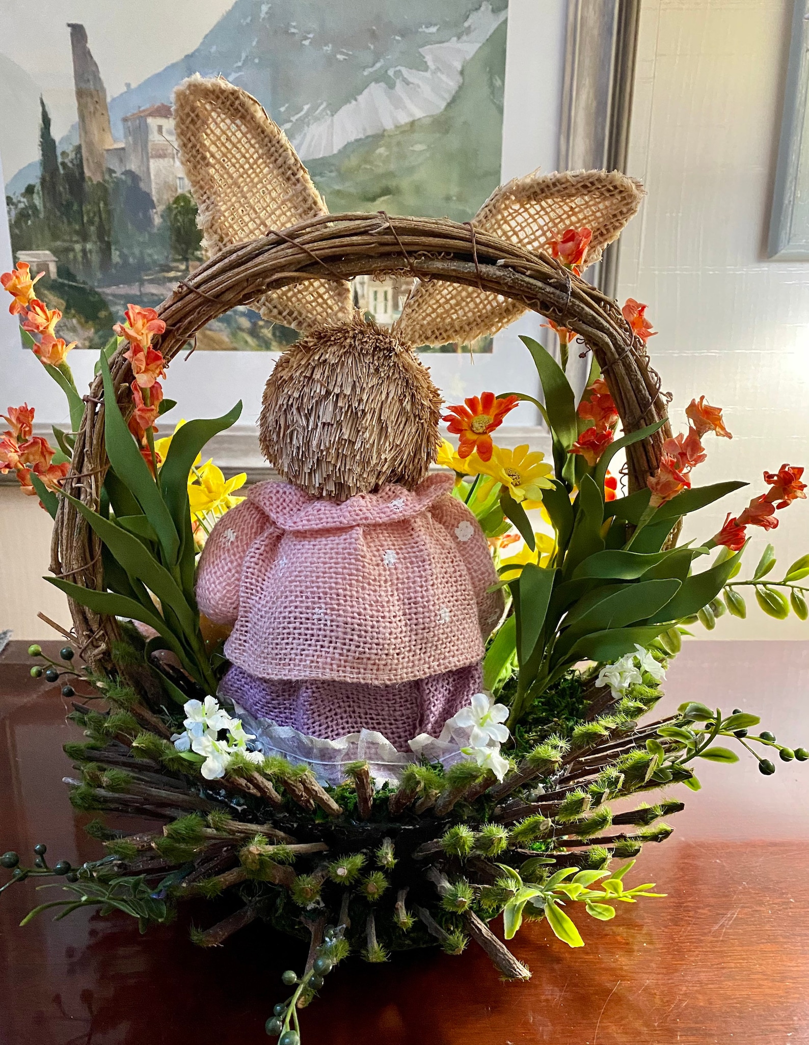 A twigmoss & rattan bunny basket. Etsy.de