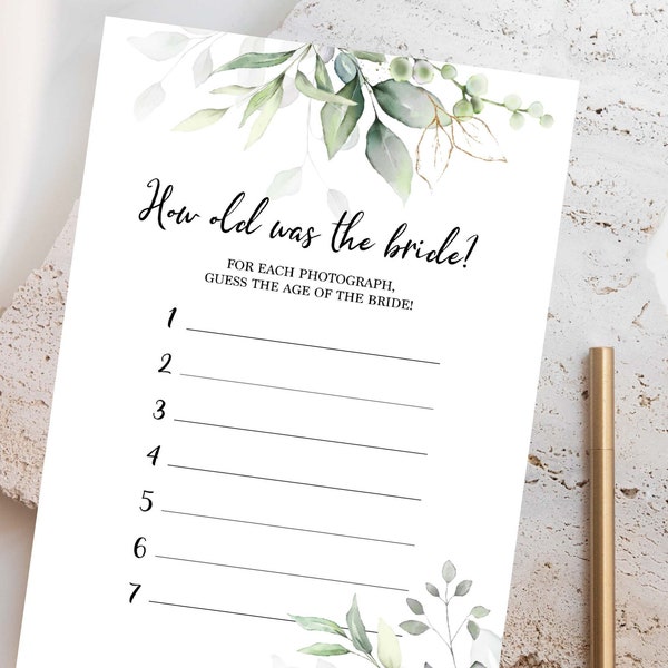 Guess the Brides Age - Etsy