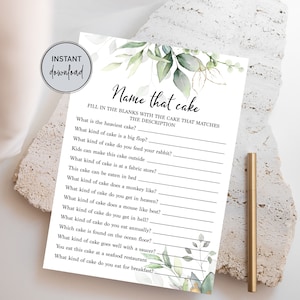 Druckbare Name, Kuchen, Brautparty Spiele, Brautbrunch, Paare Dusche, Hochzeit Dusche Spiele, Hochzeit Tischspiele, herunterladbar