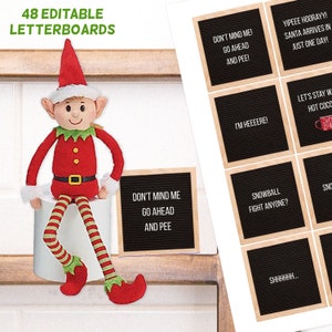 Mini Letter Board Elf Notes, Editable Miniature Elf Message Signs, Printable Christmas Elf Ideas, Elf Props & Accessories, Instant Download