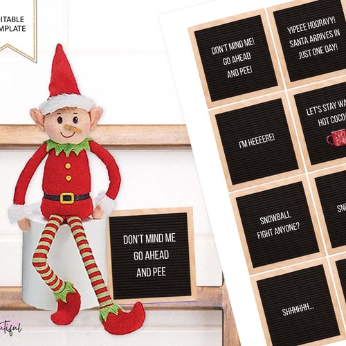 Mini Elf Letter Board Sign EDITABLE Christmas Elf Ideas Elf - Etsy