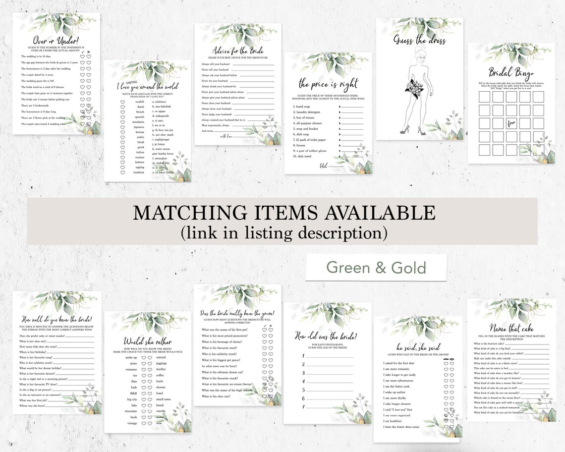 Printable Wedding Bucket List Cards Bride and Groom Couples | Etsy