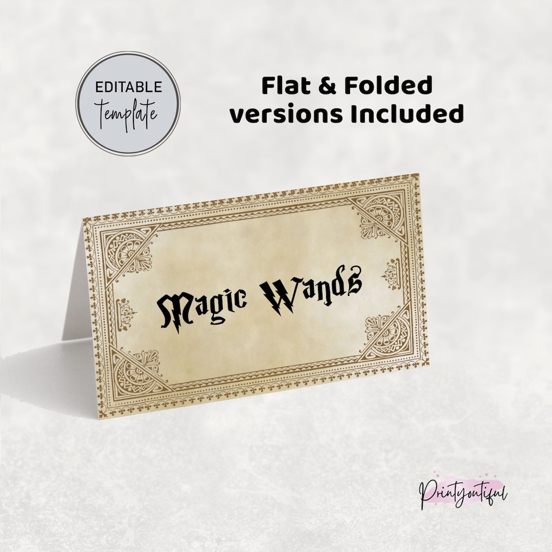 editable-wizard-food-label-cards-printable-magic-theme-party-buffet-food-tents-menu-name-place-cards-digital-download-etsy for Blank Free Printable Harry Potter Food Labels Editable Wizard Food Label Cards, Printable, Magic Theme Party Buffet Food Tents, Menu Name Place Cards, Digital Download - Etsy for Blank Free Printable Harry Potter Food Labels