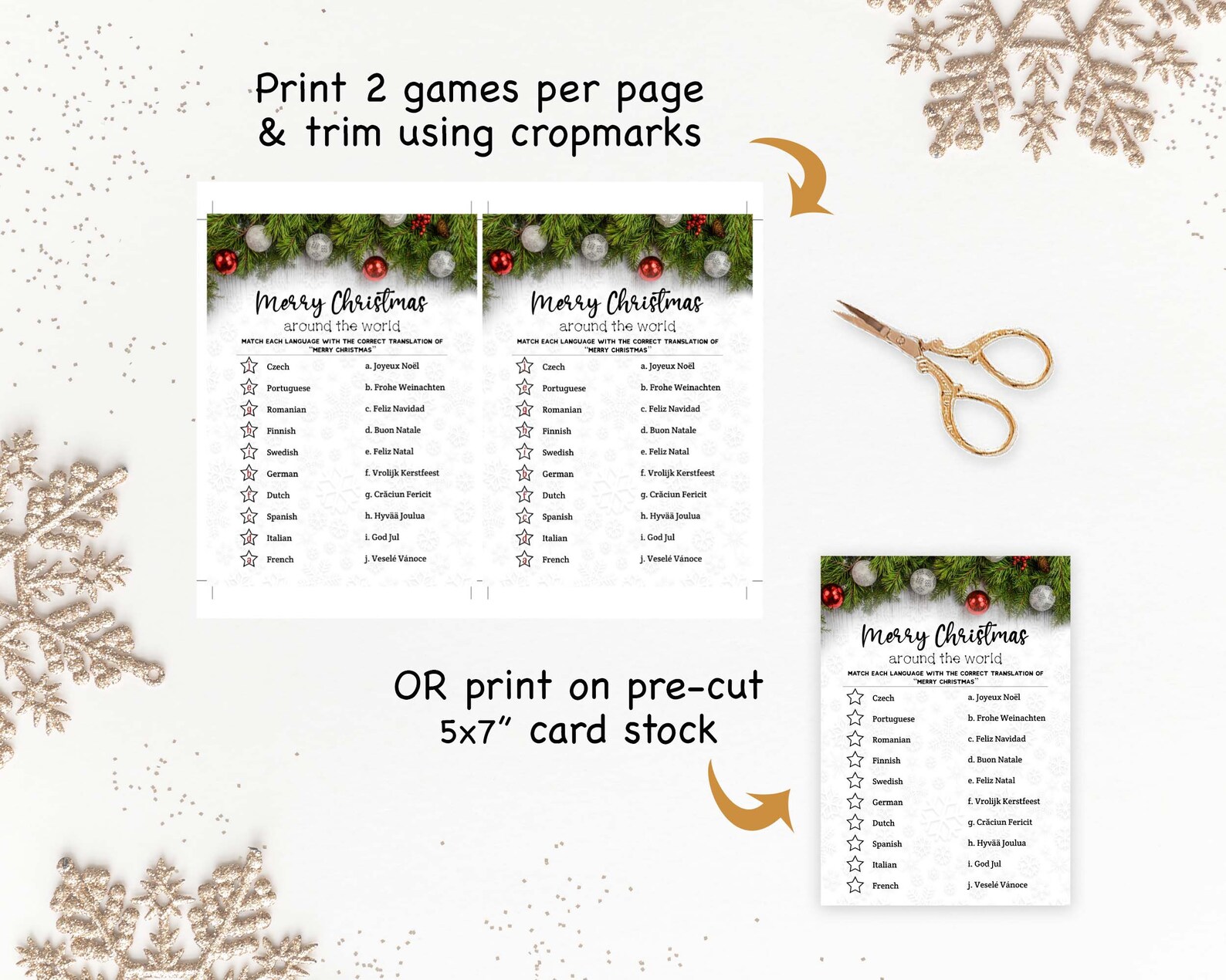 Christmas Games Printable Holiday Family &amp; Office Party Game - Etsy
