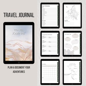 Digital Travel Journal l Vacation & Holiday Diary, Planner, Notebook for GoodNotes