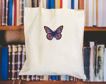 Vintage Y2k Butterfly Fabric Tote Bag - Unique Birthday Gift Idea