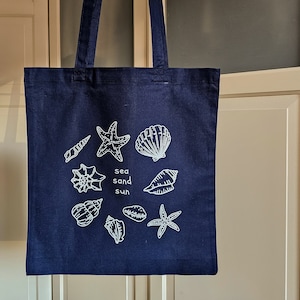 Stofftasche für Meeresliebhaber, Einkaufstasche für den Strand, Tasche für den Strand im Sommer, Tasche für einen Junggesellinnenabschied, trendige Einkaufstasche