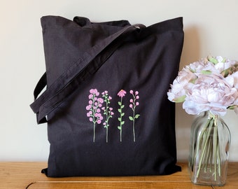 tote bag aesthetic, tote bag black canvas, tote bags print, tote bag with pink flowers, floral totes bags for women, tote bag painted