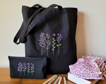 Set di borse e astucci con fiori viola: regalo di laurea perfetto per ragazze, idee regalo per migliori amiche