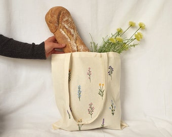 tote bag, tote bag esthétique, sacs en tissu, sac en coton, sac shopping, tote bag original, sac peint à la main, sac décoré