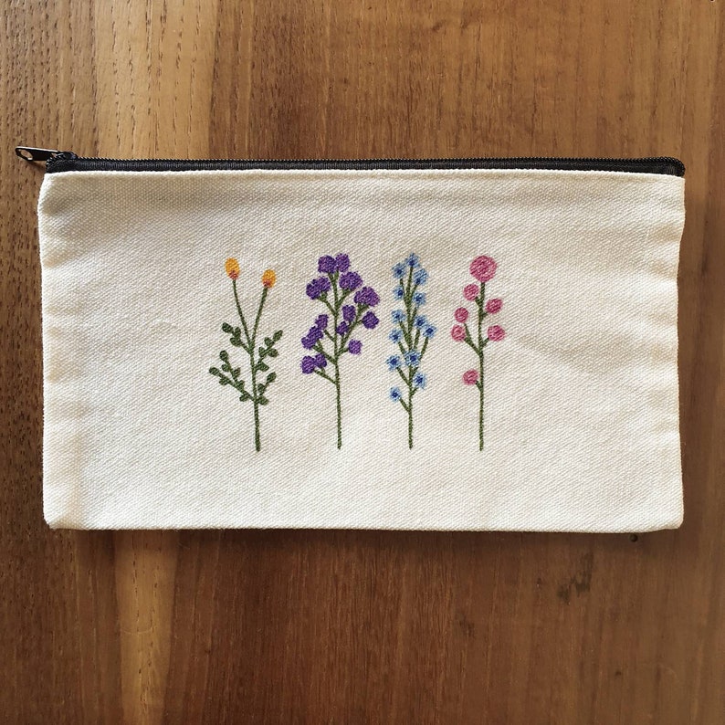 Pencil Case Aesthetic Floral Pencil Pouch Cottagecore Pencil Etsy