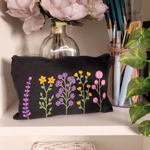 pencil case, black pencil case, kawaii pencil case, aesthetic pencil case, goth pencil case, pencil pouch, cute pencil pouch, kawaii pouch