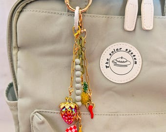 Backpack Charm for School, Cute Bag Charm for Girls, Colorful Keychain for Backpack, Back to School Gift, Aesthetic Bag Accessory