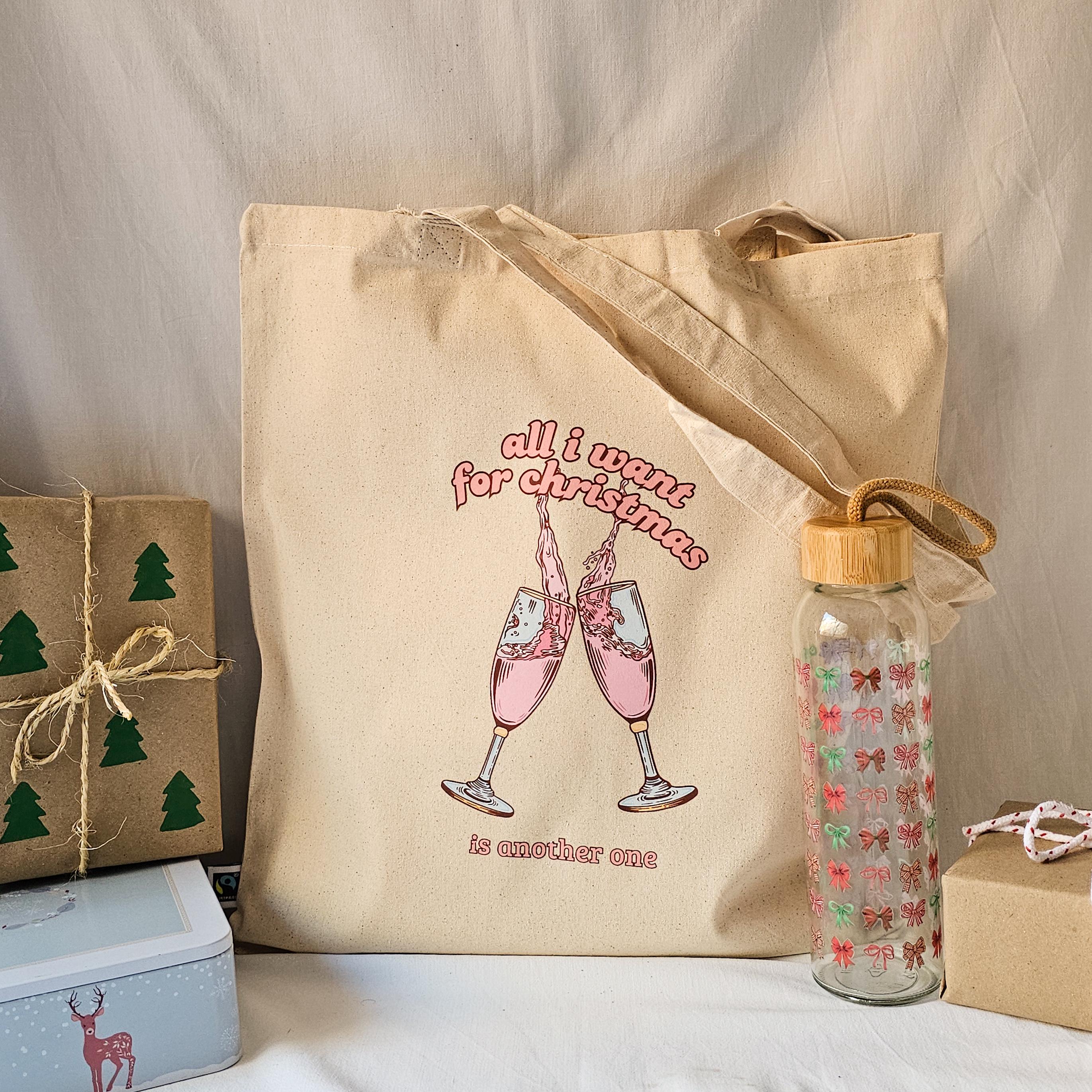 I Want A Hippopotamus For Christmas Canvas Tote Bag - Large Reusable Shopping Bag For Women - View #4