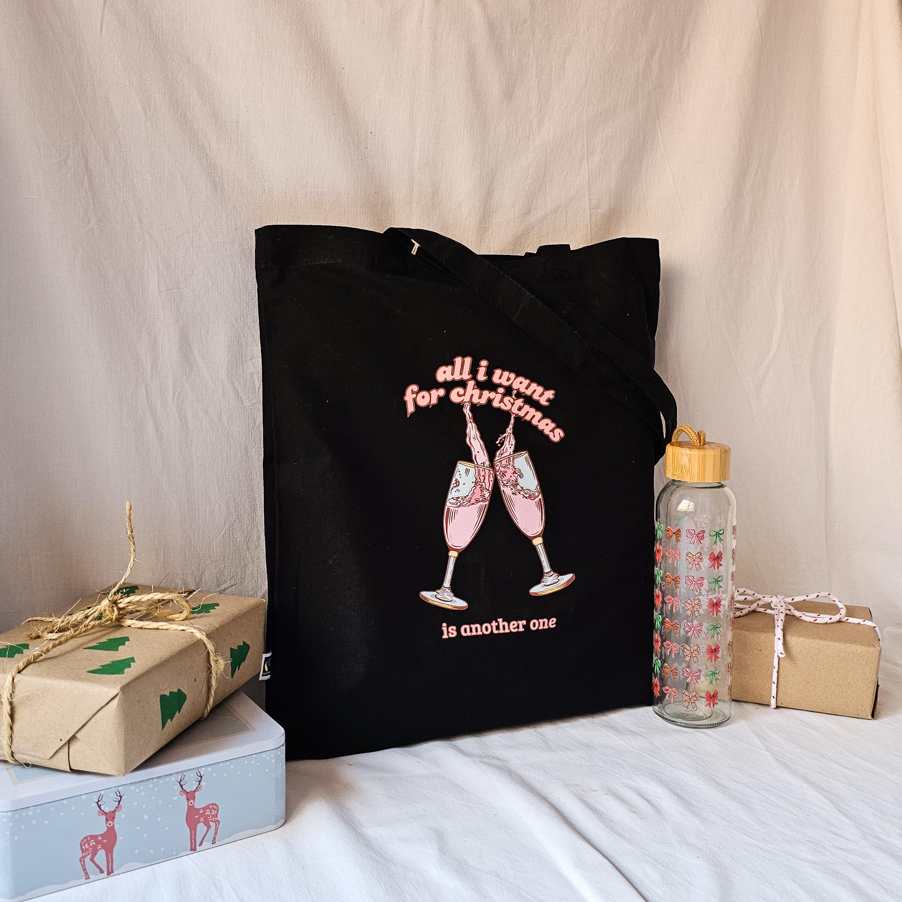 I Want A Hippopotamus For Christmas Canvas Tote Bag - Large Reusable Shopping Bag For Women - View #7