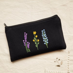 Black Pencil Case, Pencil Pouch, Cottagecore, Pencil Case Aesthetic,  Aesthetic Pencil Case, Pouch, Cottagecore Pencil Case, Pencil Bag 