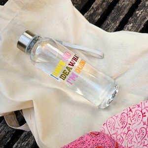 clear water bottle with strap, quote clear plastic water bottle, reusable water bottle, transparent plastic cup, cute reusable bottle