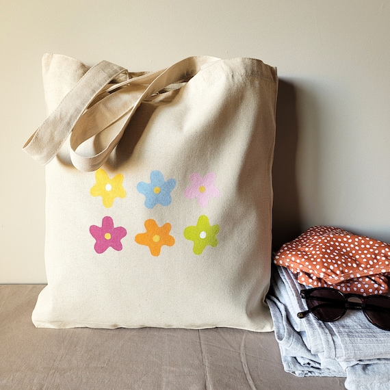 Tote bag de flores, tote bag reutilizable, bolsa de tela de flores, tote bag  de flores retro, tote bag aesthetic, tote bag original, bolsa -  España