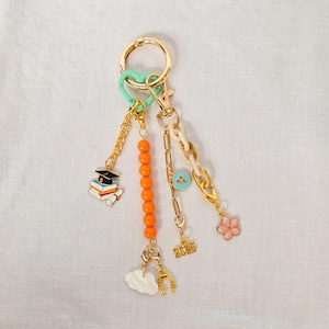 Lucky Bag Charm, Beaded Keychain, Cute Purse Accessory, Colorful Keyring, Aesthetic Bag Charm, Gift for Her, Fun Keychain