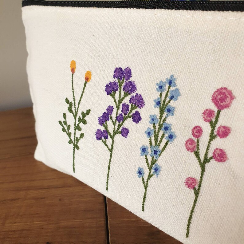 Pencil Case Aesthetic Floral Pencil Pouch Cottagecore Pencil Etsy