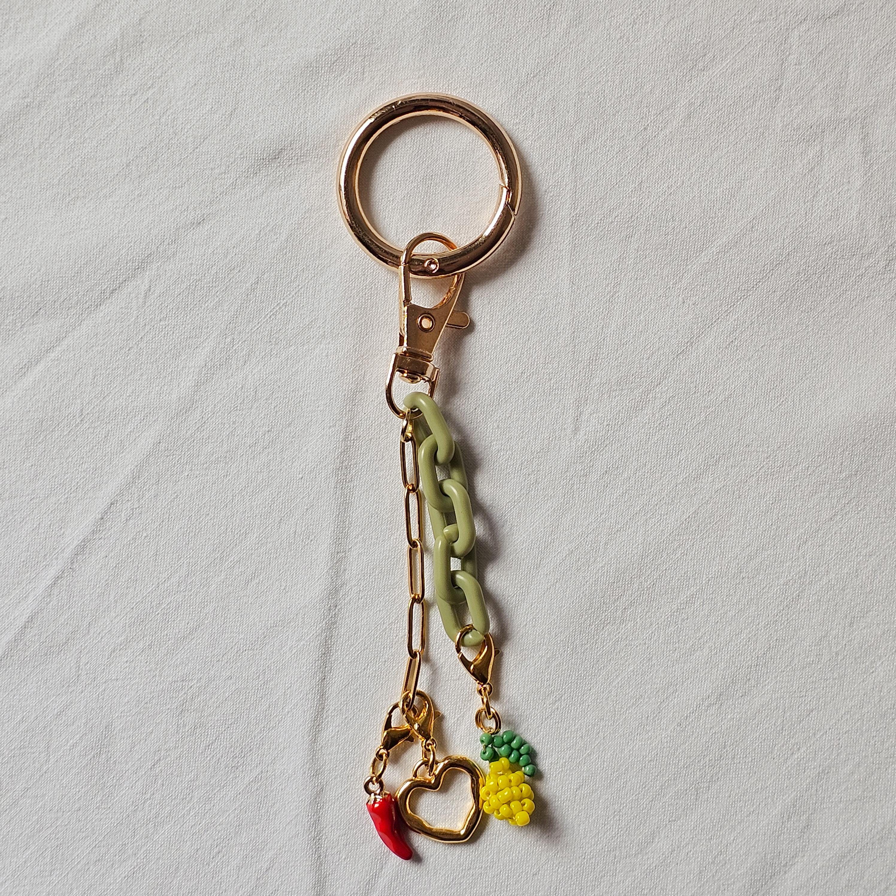 2 Portachiavi Limone Con Strass – Ciondolo Frutta Cristallo Per Borse, Zaini, Accessori Moda