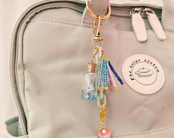 Back to School Backpack Charm, Ocean Keychain, Cute School Bag Charm, Aesthetic Backpack Accessory, Teen Girl Gift, Locker Charm