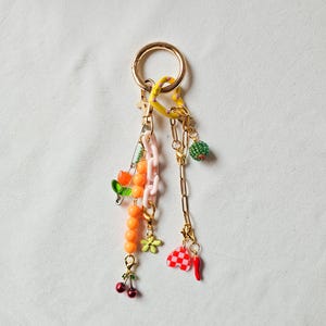 Porte-clés breloque olive pour sac, breloque cerise pour sac cabas, accessoire mignon pour sac, cadeau tendance pour fille, breloque tendance
