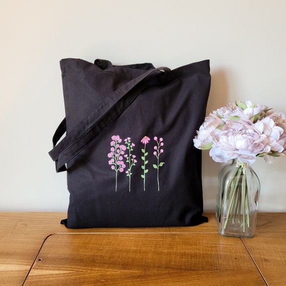 Floral Tote Bag, Flower Tote Bag Aesthetic, Cloth Bag, Bag, Totebag,  Totebags, Aesthetic Tote Bag, Shopping Bag, Bags, Tote, Tote Bag Flower 