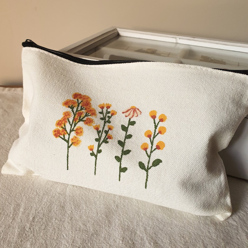 Pencil Case Aesthetic Floral Pencil Pouch Cottagecore Pencil Etsy