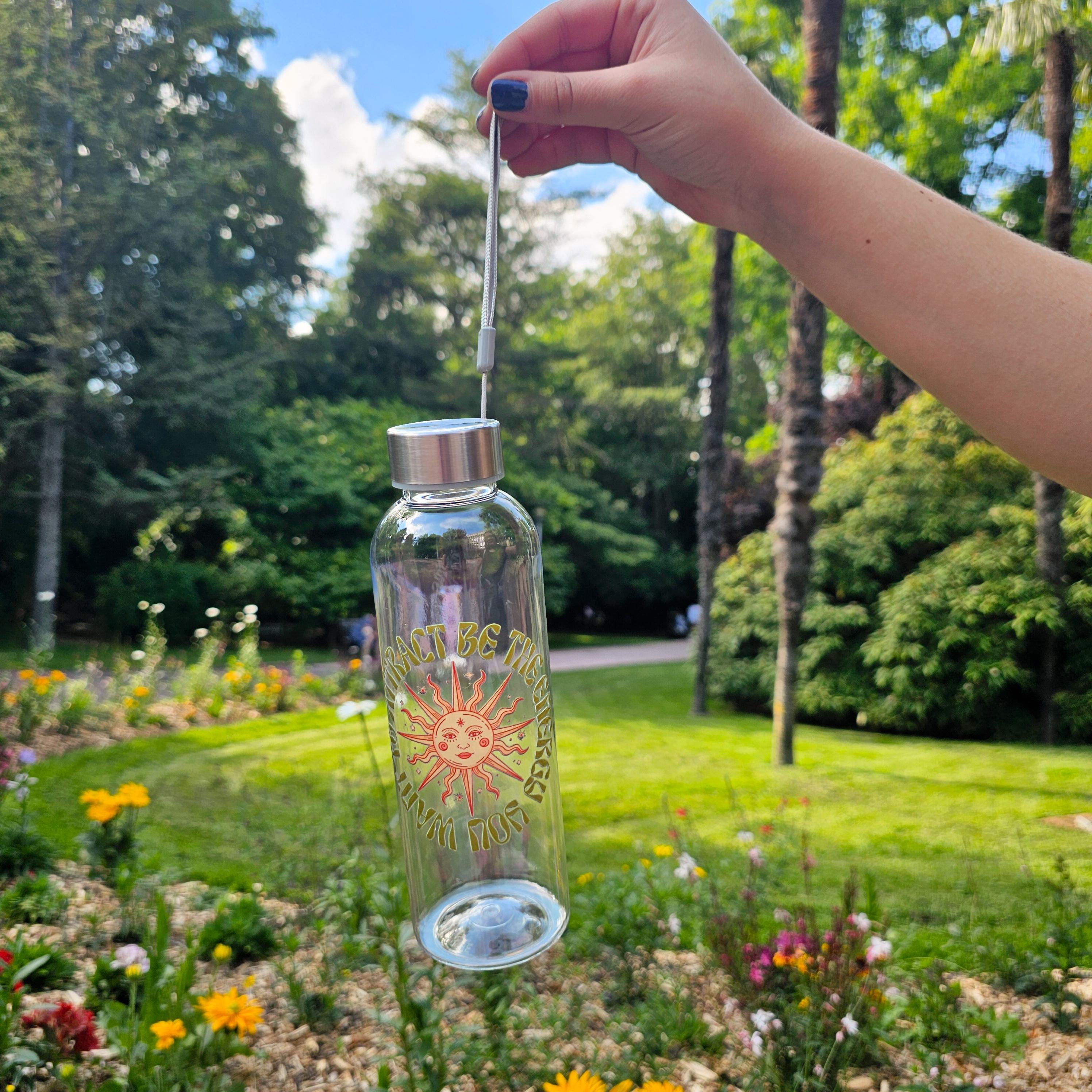 Studio Oh! Aesthetic Glass Water Bottle 25oz - Cute, Reusable & Shatter-Resistant