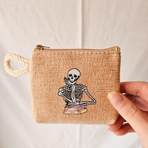 monedero de halloween, monedero tela, monedero para regalo, regalo halloween, regalo amigo invisible, monedero cremallera, cartera pequeña