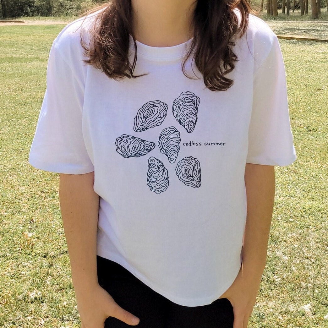 Sea Animal Tshirt Women, Retro Sea Animals Tee, Retro t-shirt 90er Nature, Vintage Oysters Tshirt, Ocean Animal Shirt for Women Gift