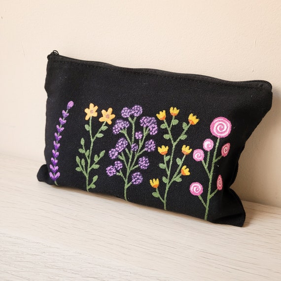 Black Pencil Case, Pencil Pouch, Cottagecore, Pencil Case Aesthetic,  Aesthetic Pencil Case, Pouch, Cottagecore Pencil Case, Pencil Bag 