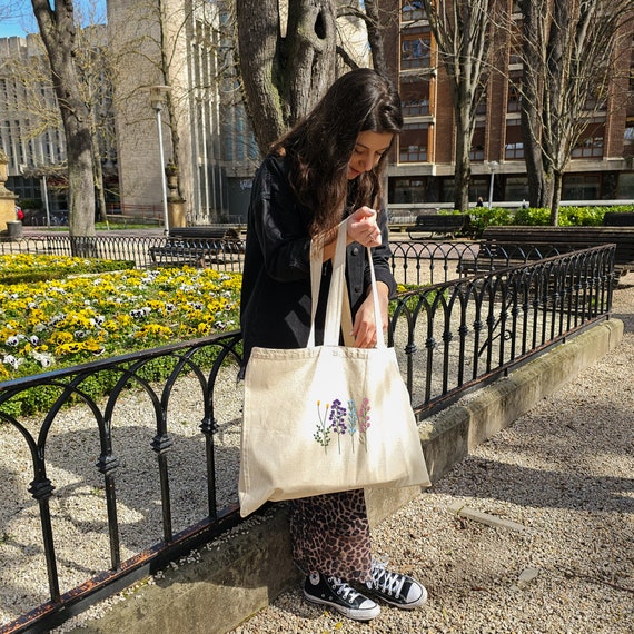 Sac Fourre-Tout Tote Bag Femme Grand Format 38x35 Cm - Avec Pochette Maquillage - Pour Bureau, Plage, Voyage - 5