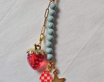 Accessori donna borsa con strass di cristallo con portachiavi borsa multicolore